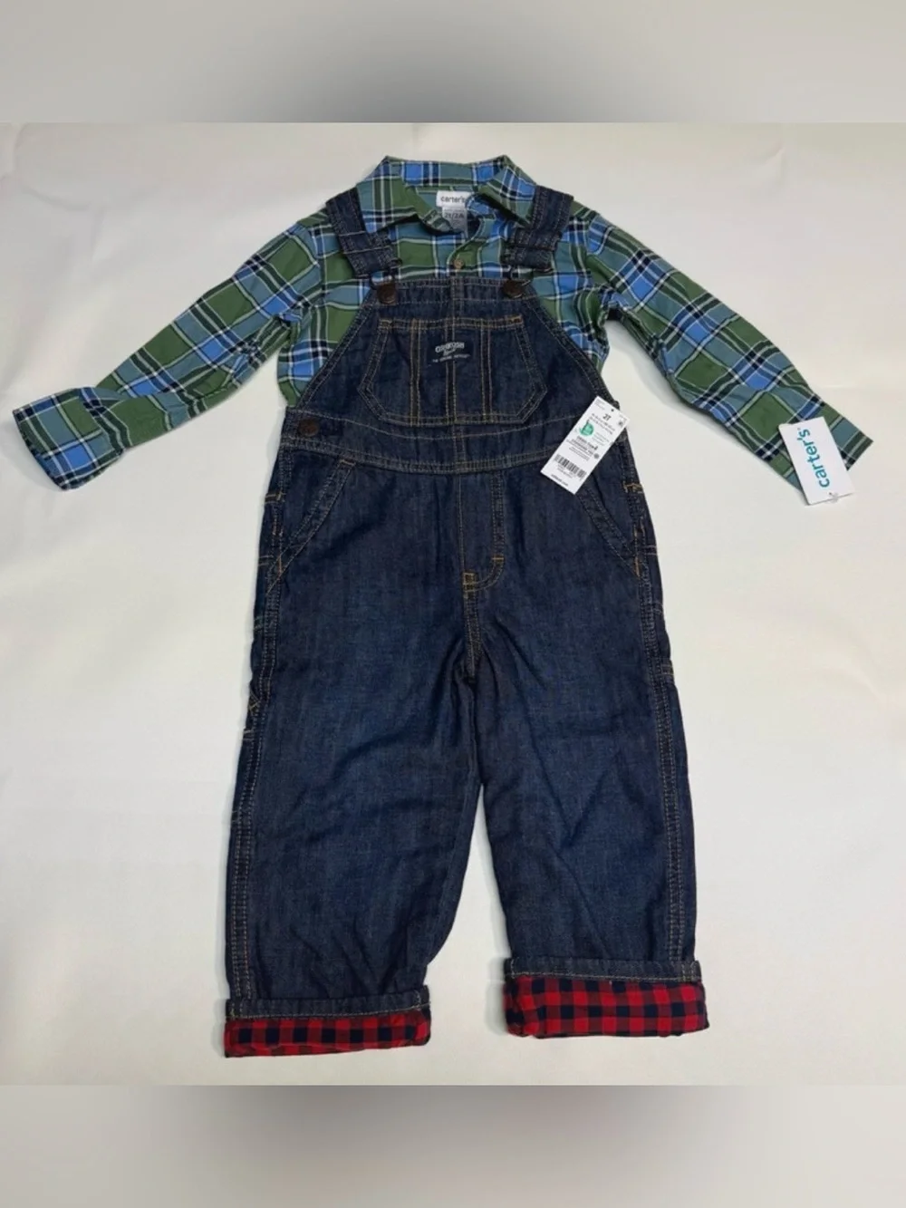 Boys Toddler 2T Carters 2T Oshkosh Lined Overalls